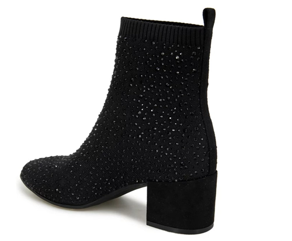 Kenneth Cole Reaction Women's Rida Stretch Jewel Dress Booties Black Size 6