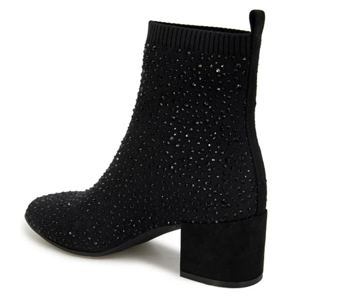 Kenneth Cole Reaction Women's Rida Stretch Jewel Dress Booties Black Size 6