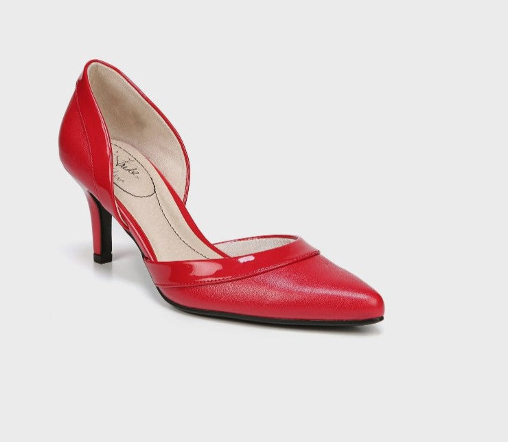LifeStride Women's Saldana d'Orsay Pump Fire Red Size 8.5M