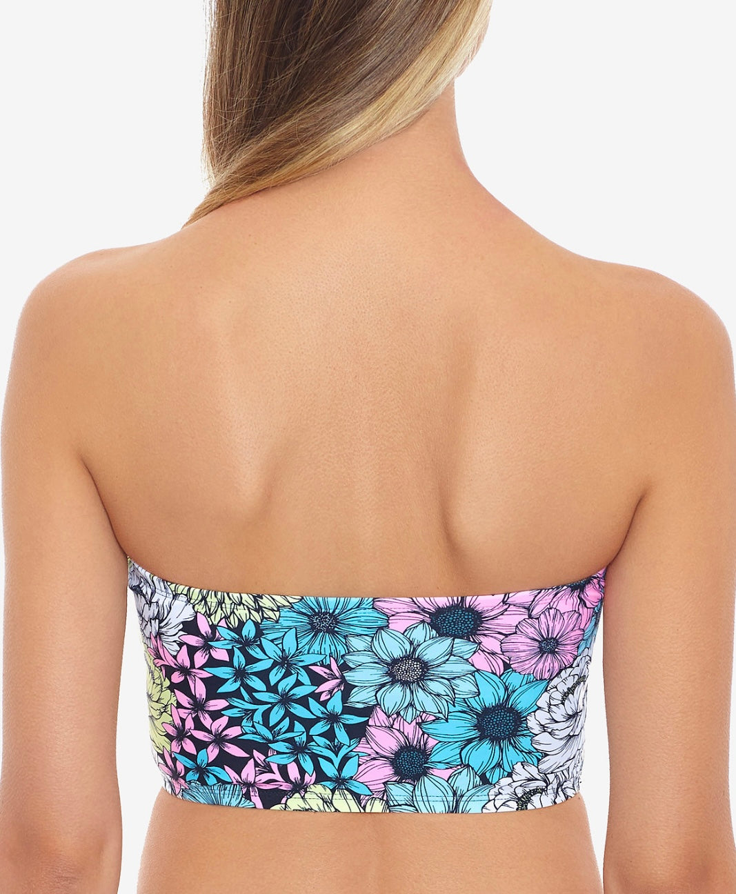 Salt + Cove Juniors' Blossomed Printed Tube Bikini Top Multi Size M