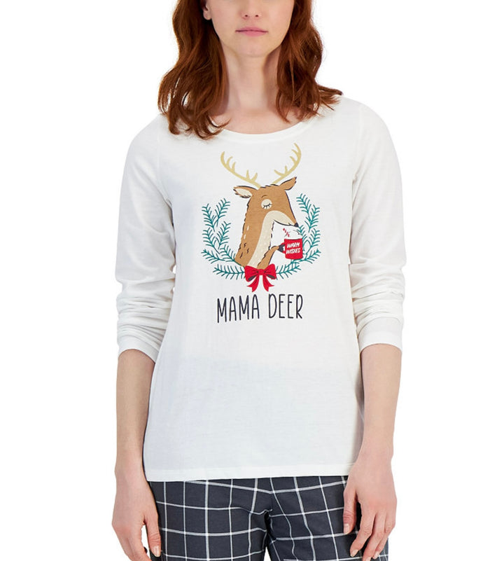Family Pajamas Matching Women's Mama Deer Mix It Family Pajama Top Size M