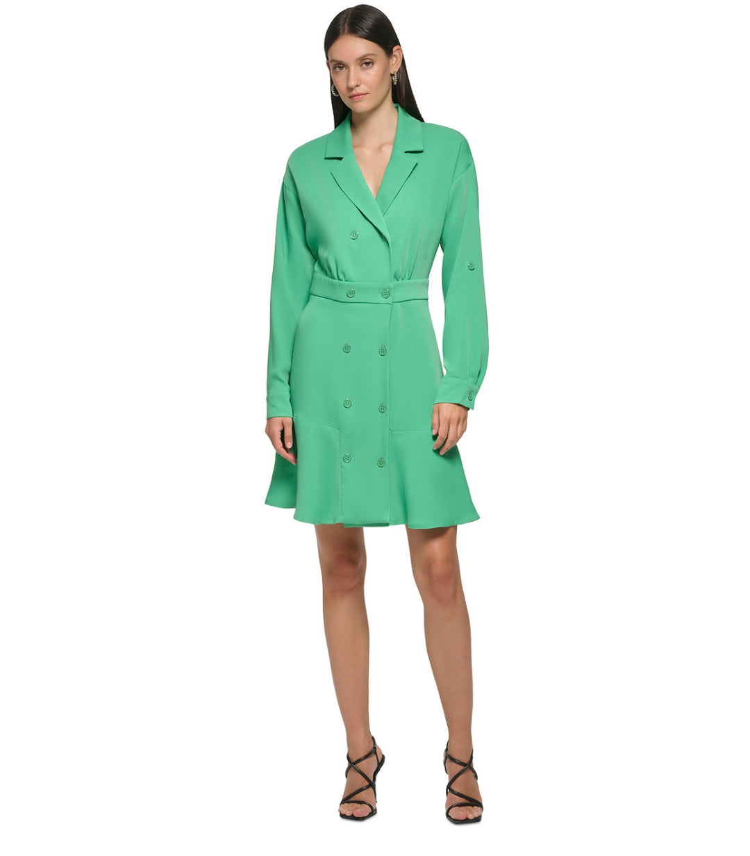 Karl Lagerfeld Paris Women's Long Sleeve Career Business Wear to Work Dress