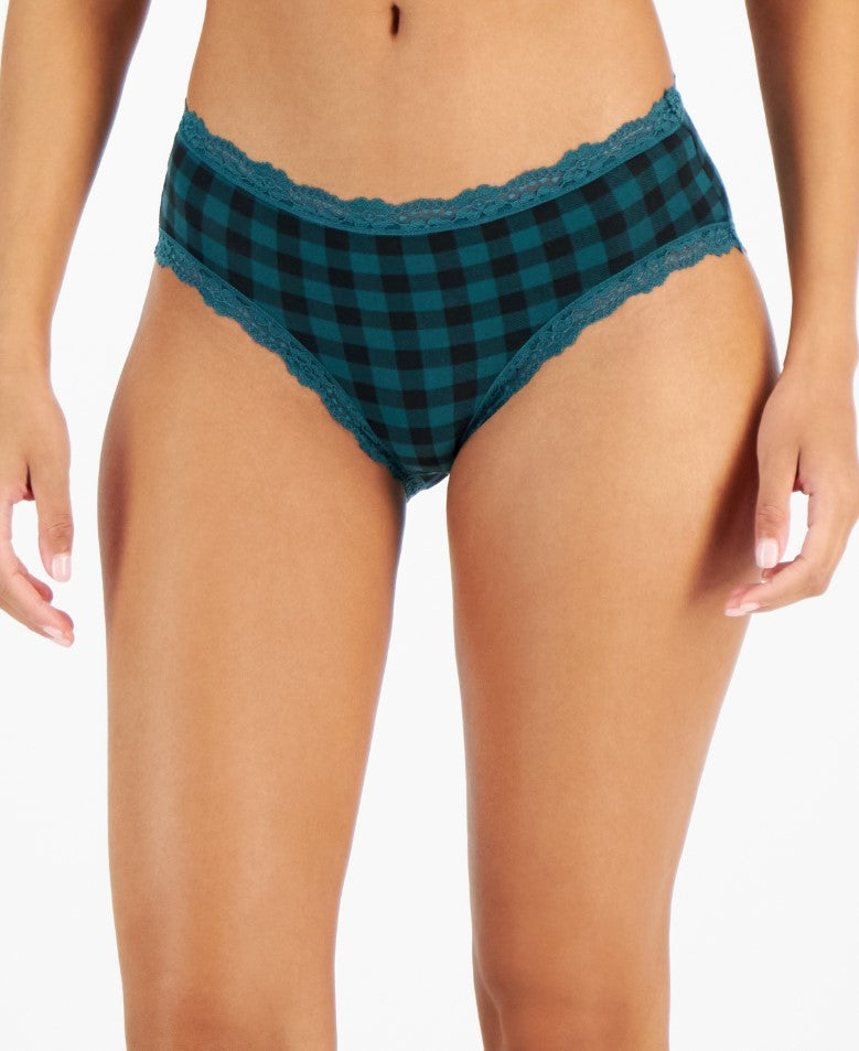 Jenni Women's Core Panty Table Lace Trim Hipster Underwear Buffalo