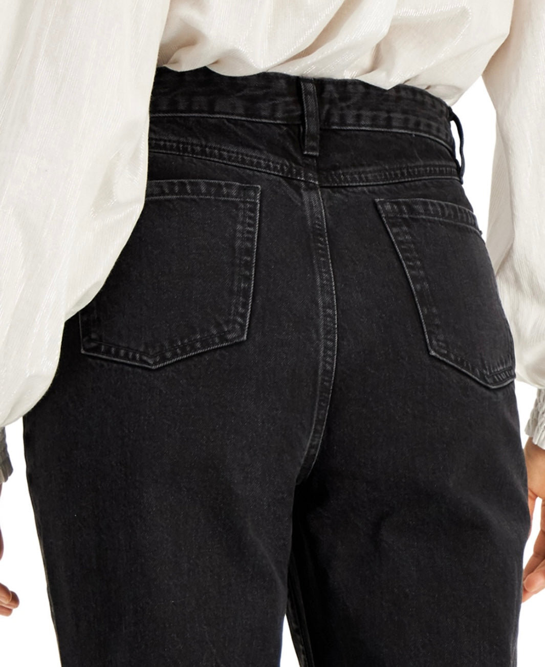 INC International Concepts Women's High Rise Button-Fly Mom Jeans Black