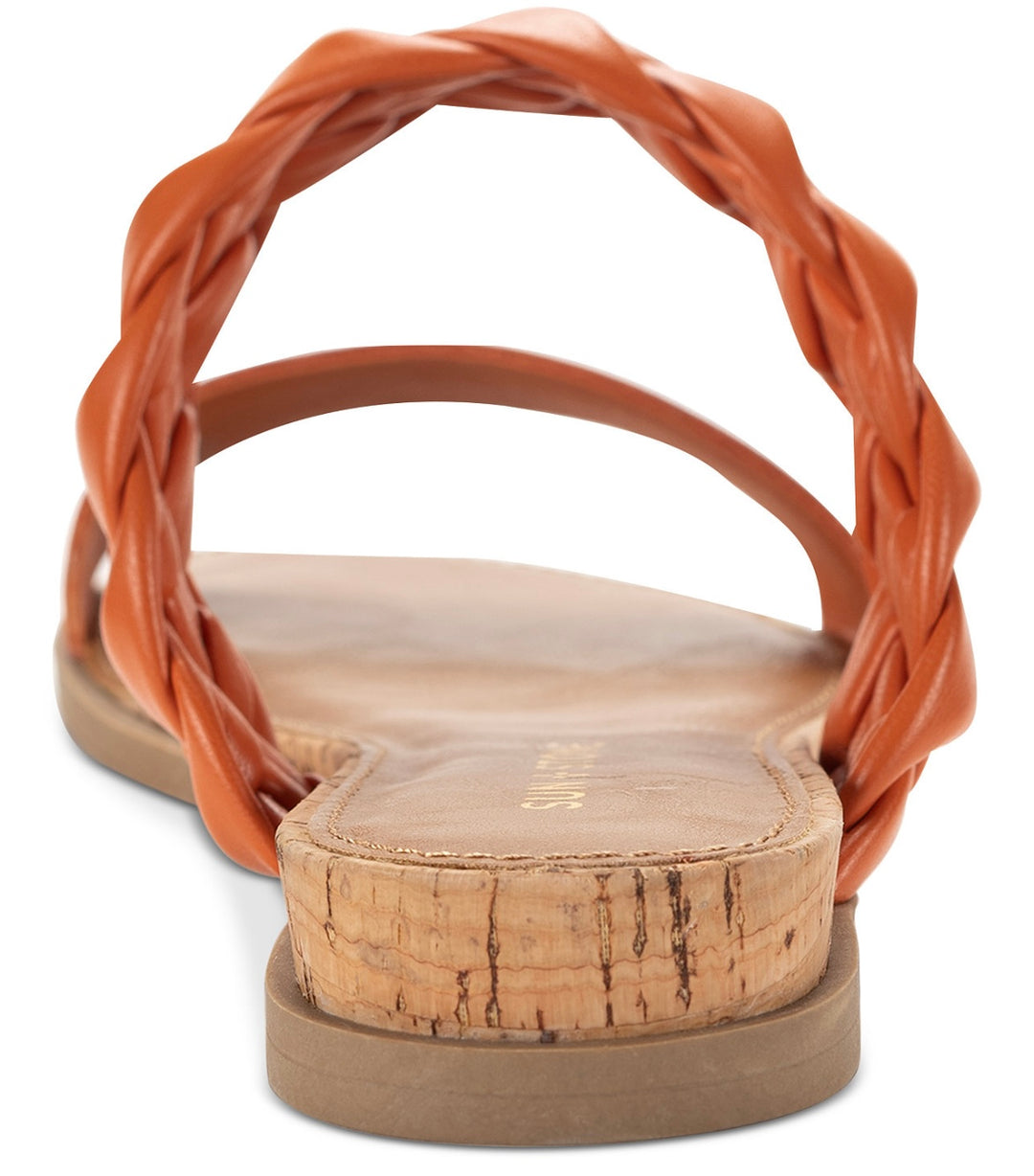 Sun + Stone Women's Easten Slide Sandals Papaya Woven Size 11M