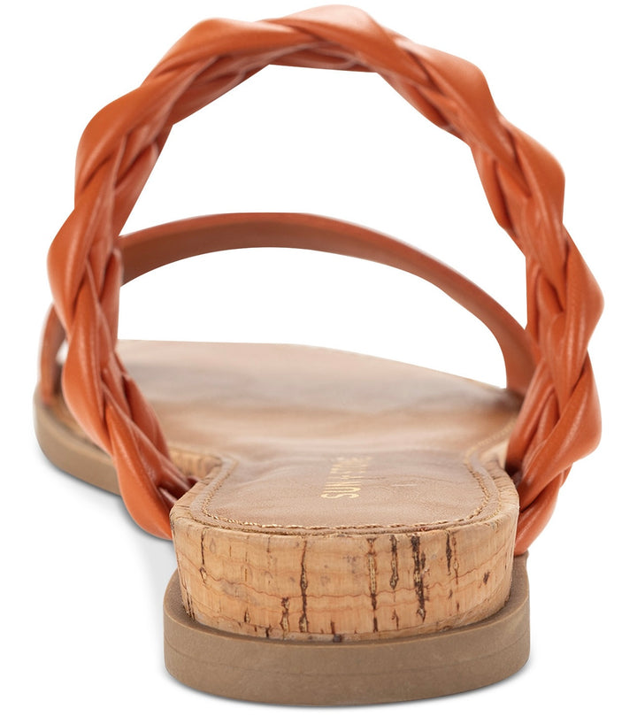 Sun + Stone Women's Easten Slide Sandals Papaya Woven Size 11M