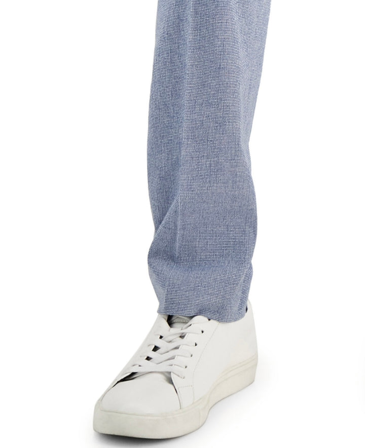 Alfani Men's Slim-Fit Seersucker Check Suit Separate Pants Blue/White Size 36x30