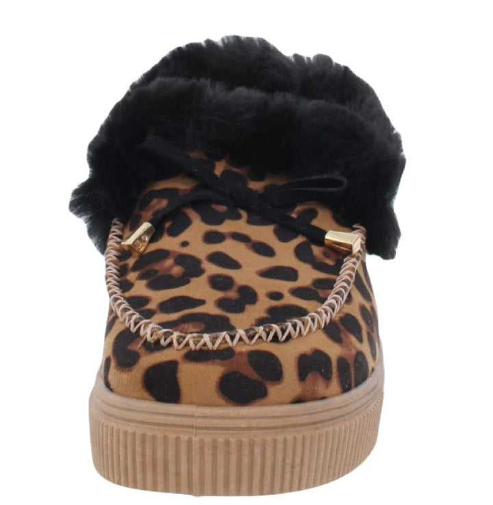 Journee Collection Women's Tru Comfort Foam Midnight Slipper Shoes Brown Leopard