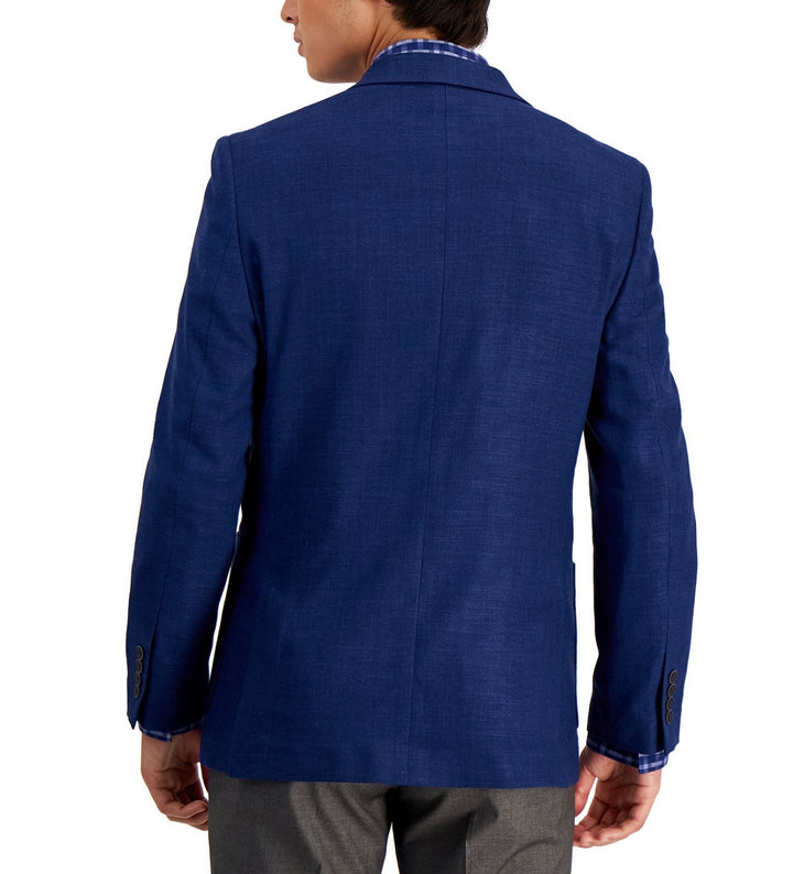 Nautica Men's Modern-Fit Active Stretch Solid Sport Coat Jensen Blue Size 38S