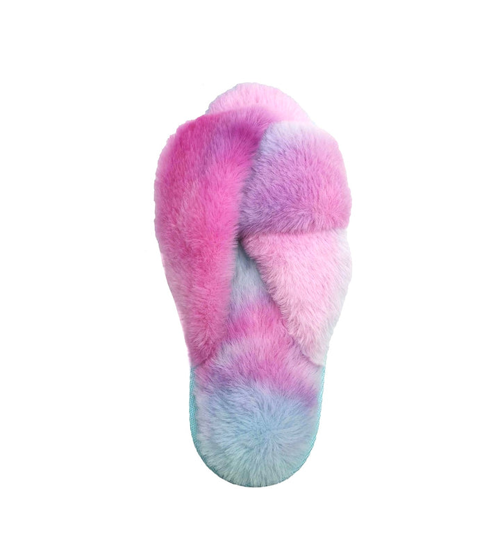 Jenni Intimates Women's Tie Dye Crossband Slippers Multi