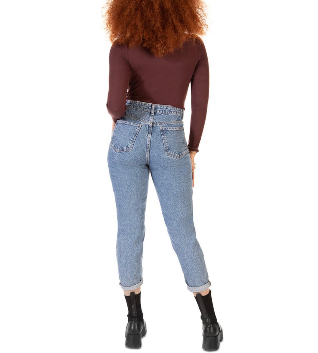 Black Tape Women's Cropped Mom-Style Jeans