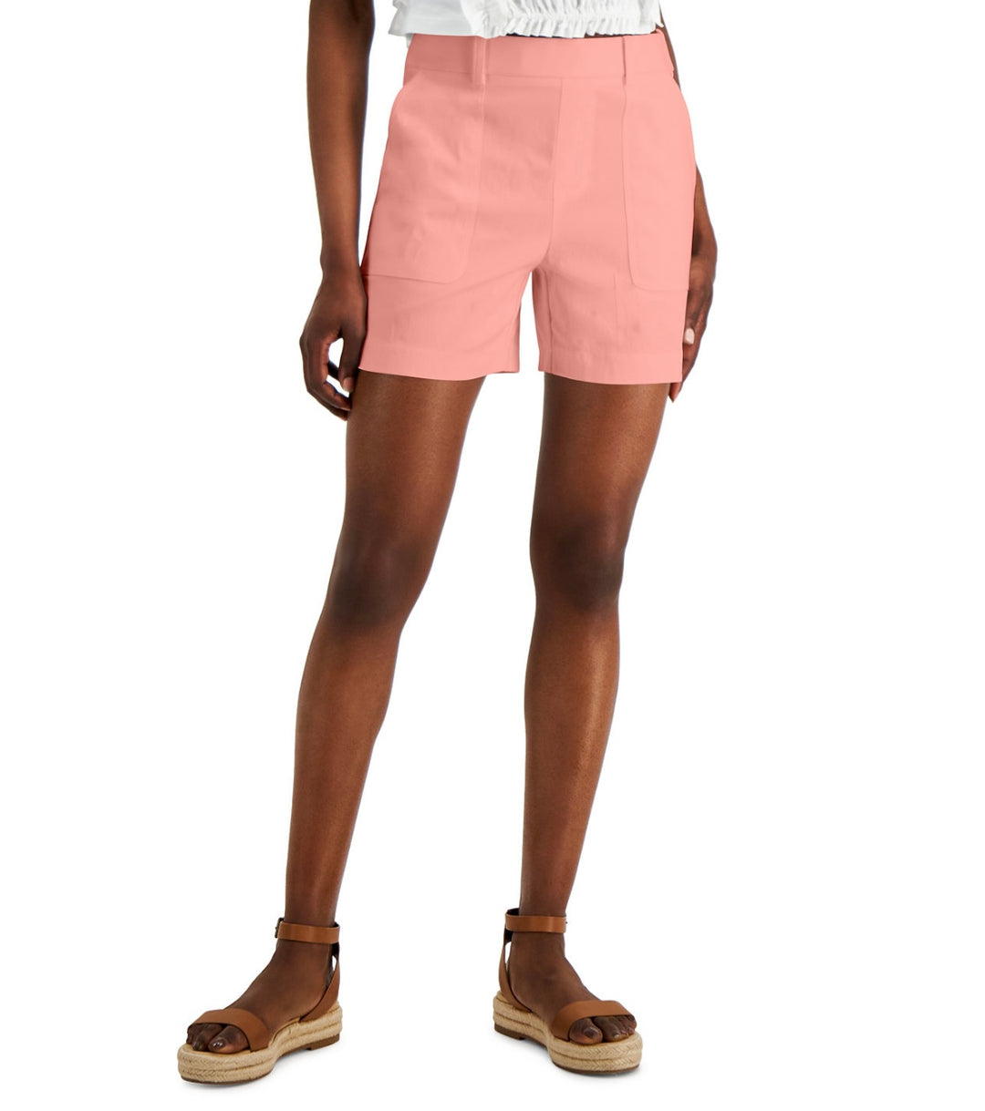 INC International Concepts Women's High Rise Pull-On Shorts First Blush Size 14