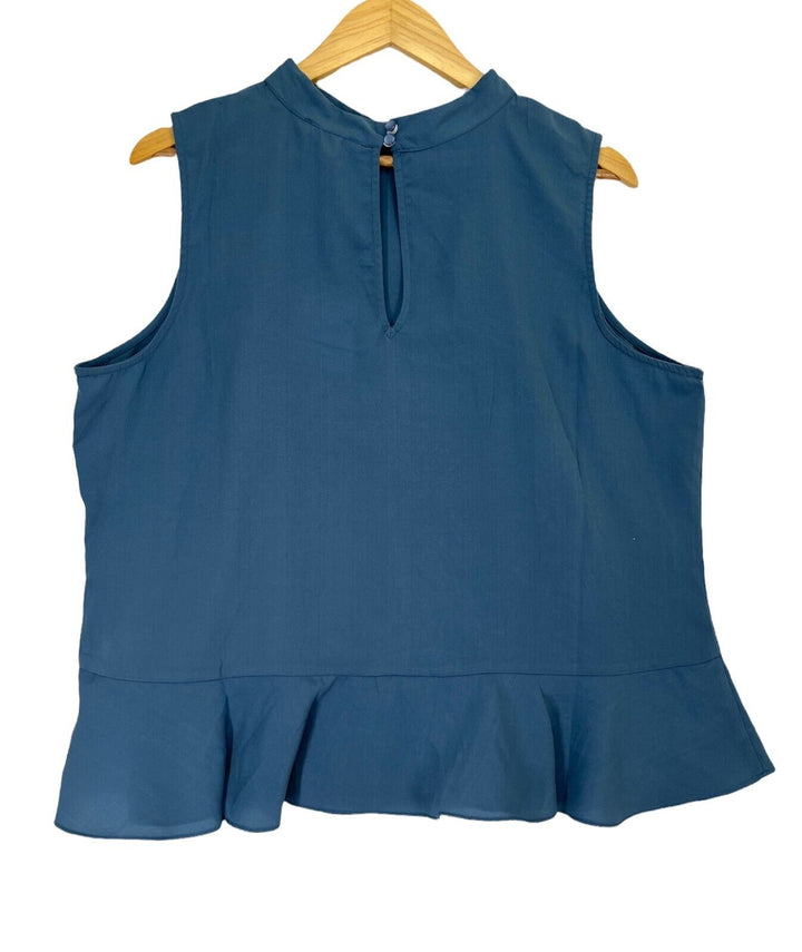 Women's Blouse Sleeveless Back Buttons Top
