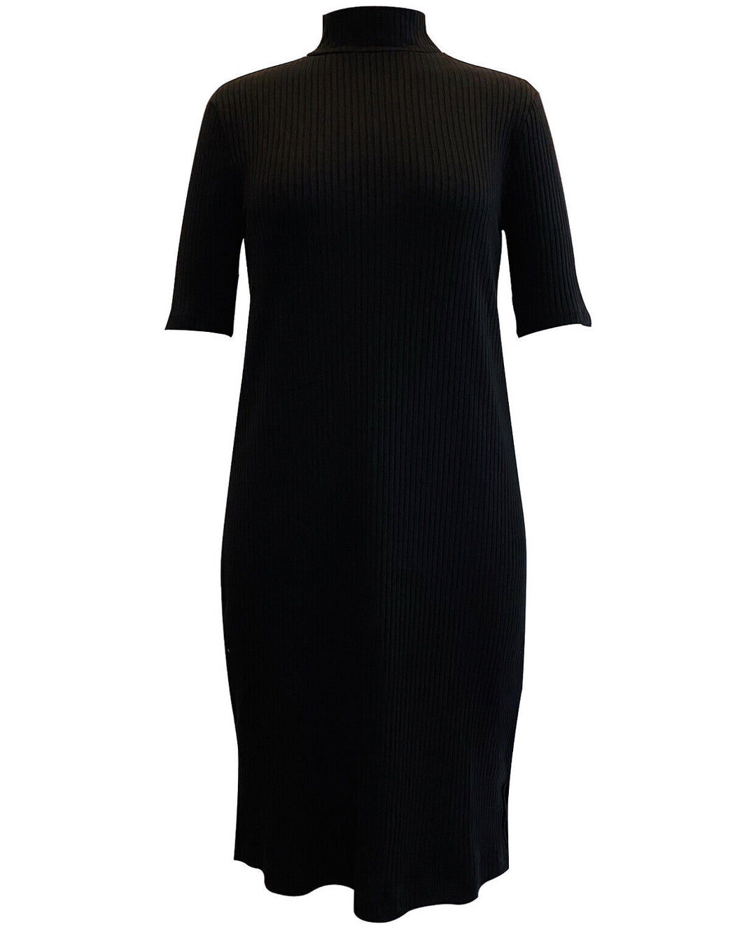 Women's Petite Ribbed Mock-Neck Dress