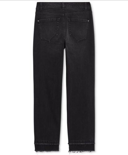 INC International Concepts Women's Ripped Straight-Leg Jeans High Rise 12/31