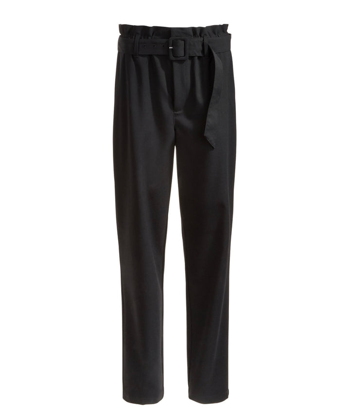 Danielle Bernstein Women's Paperbag Waist Pants Black