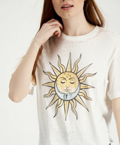 Rebellious One Juniors' Sun Graphic T-Shirt Short Sleeve