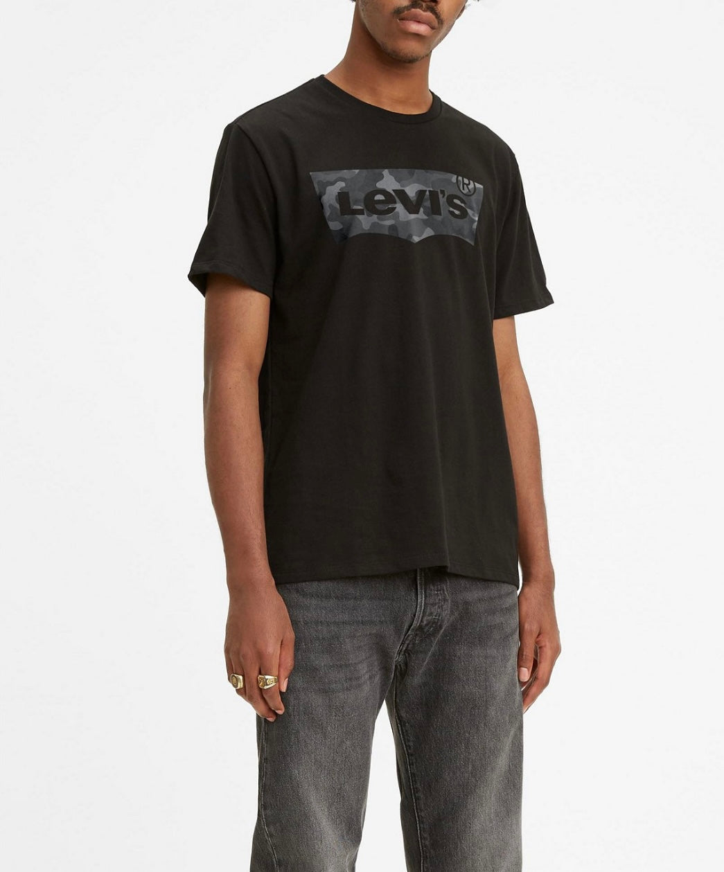 Levi's Men's Graphic Crewneck Short Sleeve T-Shirt Black Size XL