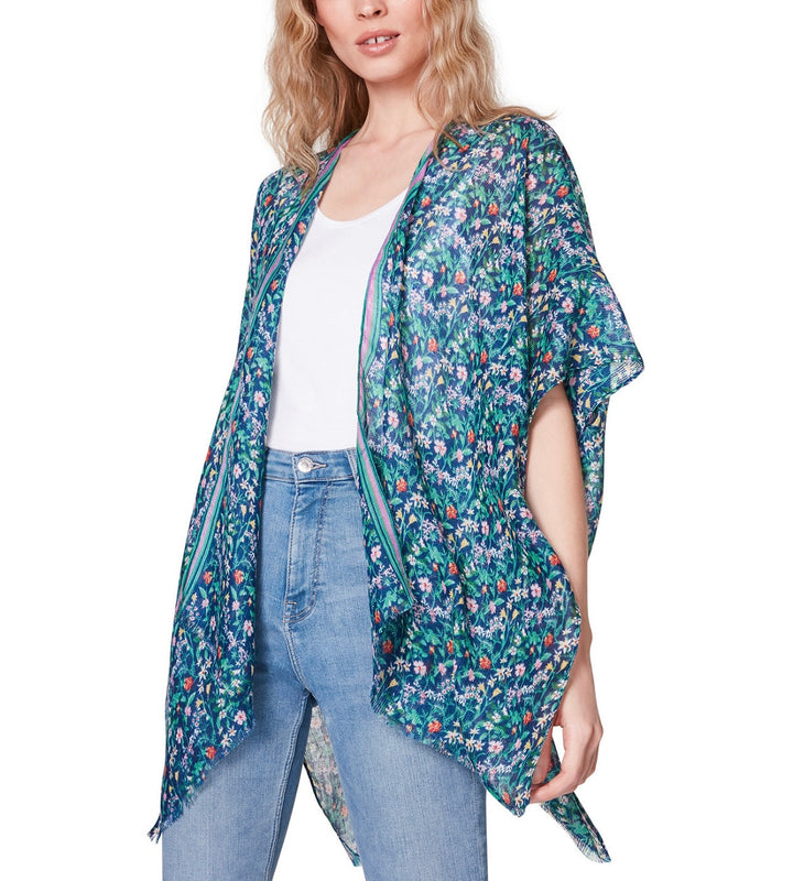 Steve Madden Women's Floral Kimono Coverup Open