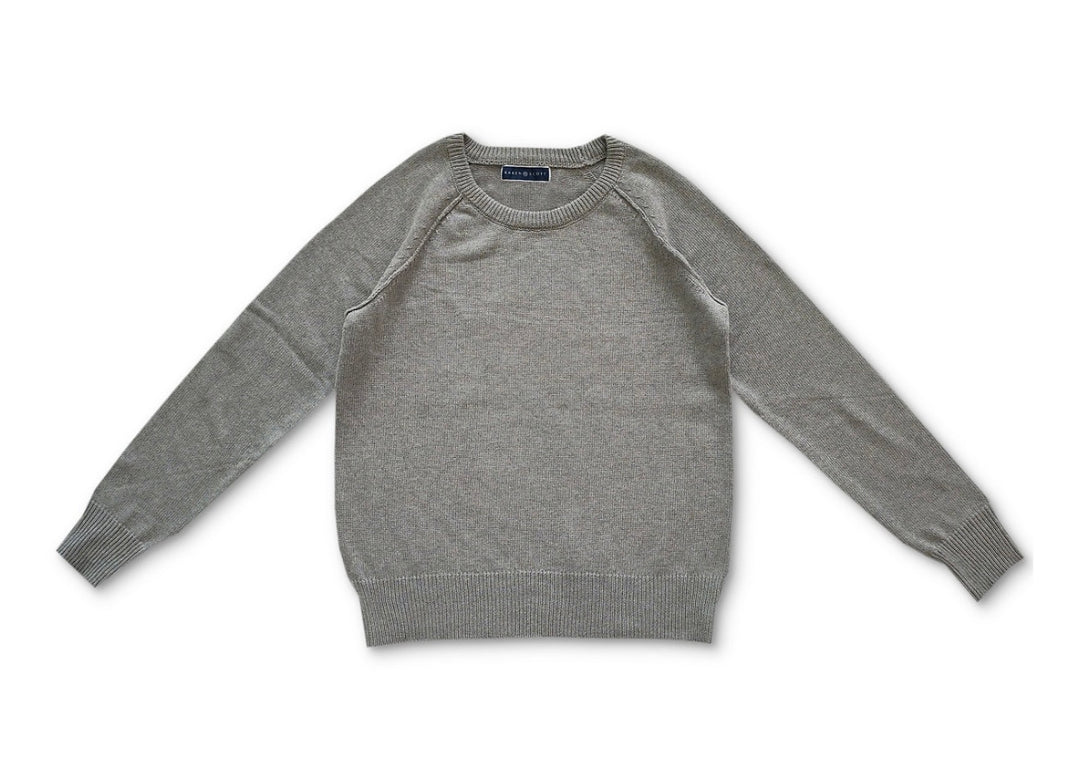 Karen Scott Women's Crewneck Cotton Sweater Smoke Grey Heather Size M