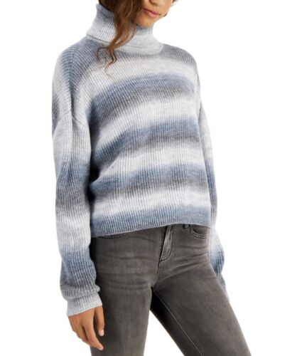 Hooked up by Iot Juniors' Spacedye-Striped Turtleneck Sweater