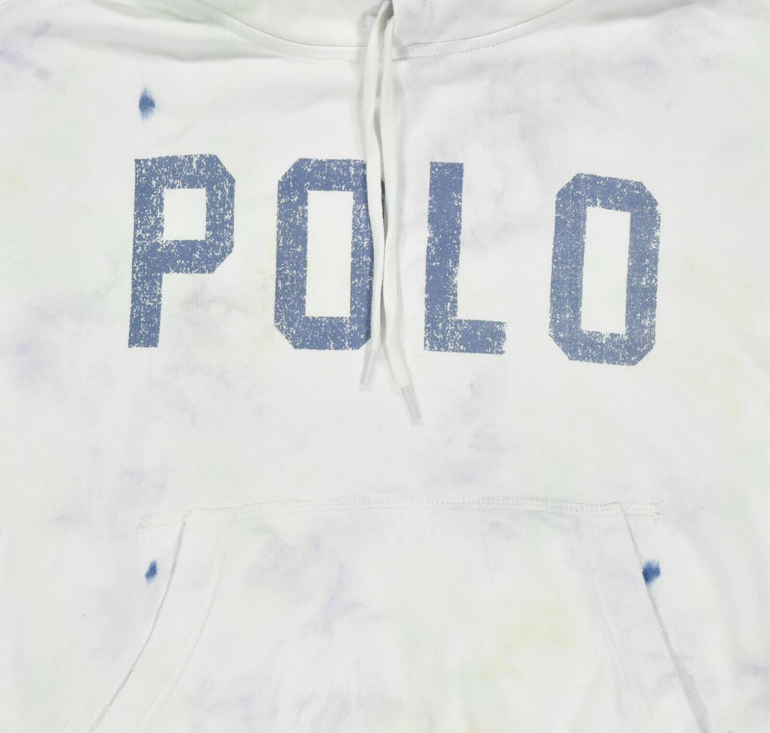 Polo Ralph Lauren Women's Pastel Paint Hand Detailed Tie Dye Hoodie Pockets
