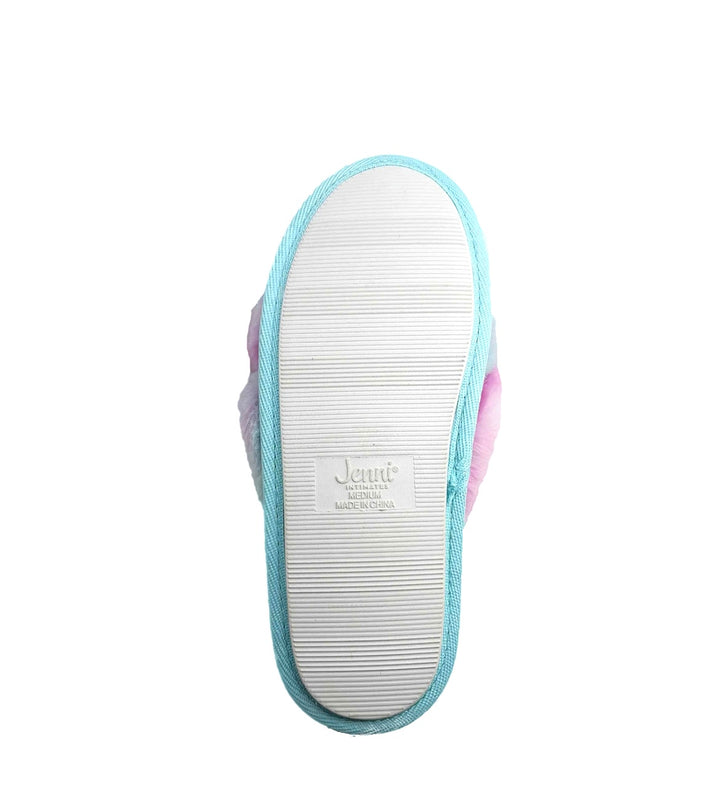 Jenni Intimates Women's Tie Dye Crossband Slippers Multi