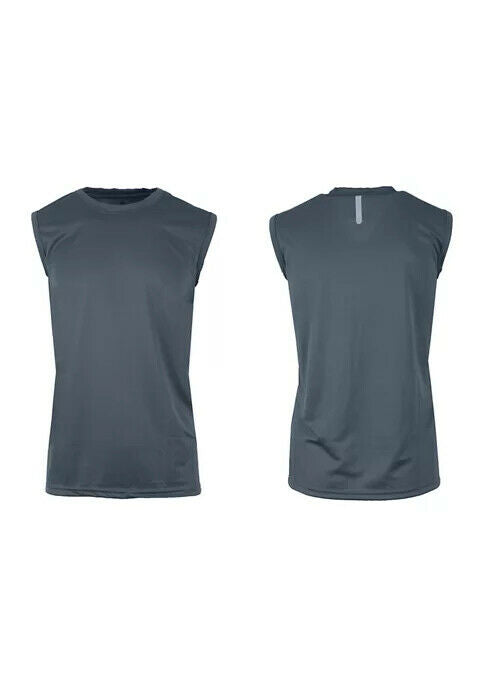 Men's Performance T-Shirt Sleeveless Charcoal Moisture Wicking