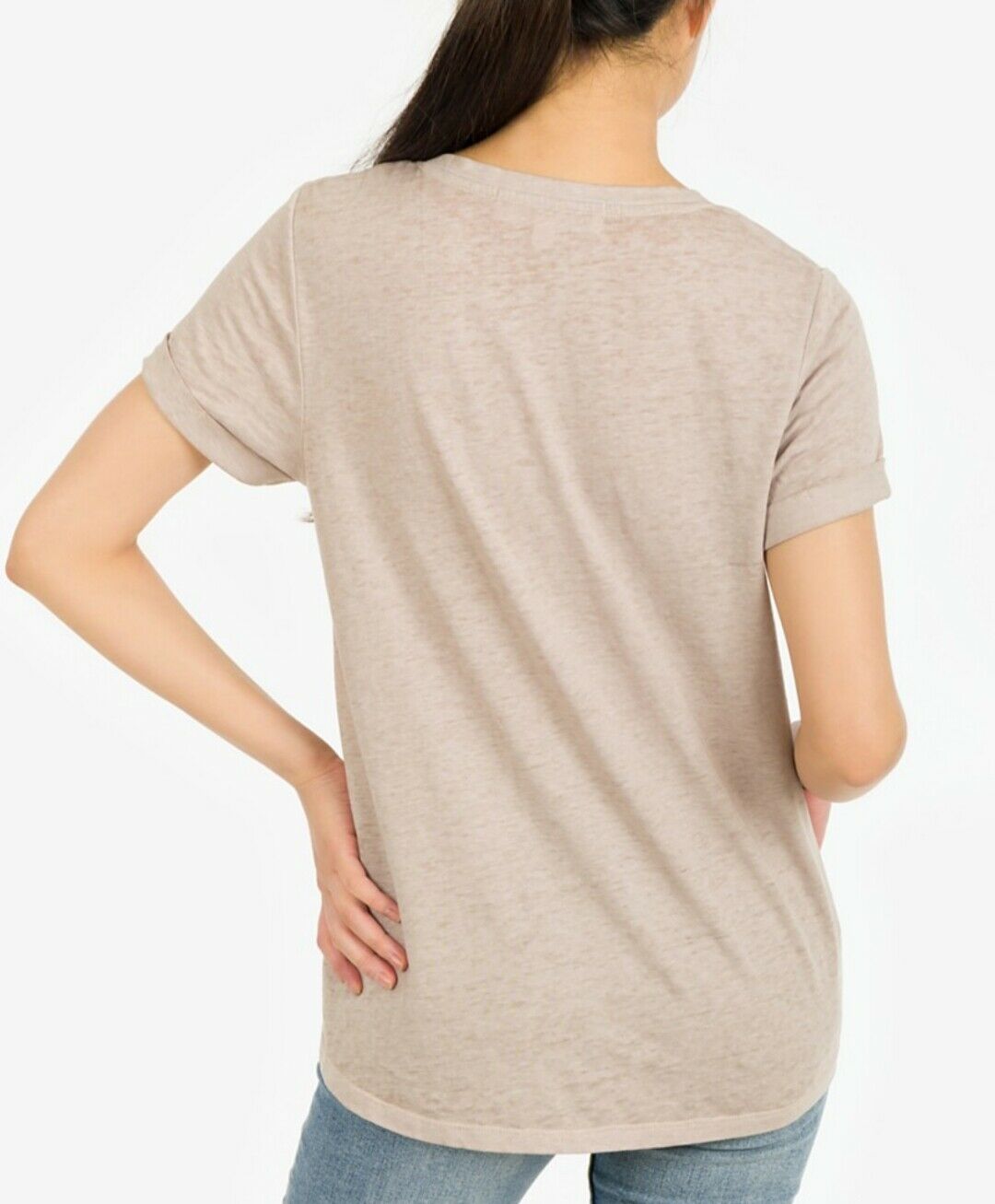 Hippie Rose Juniors' Burnout V-Neck Top Short Sleeve