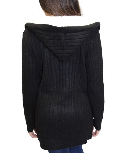 Juniors' Cozy Knit Sherpa Trim Cardigan