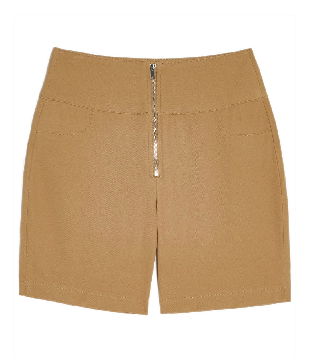 Danielle Bernstein Women's High Waist Solid Bike Short Cloud Black Beige