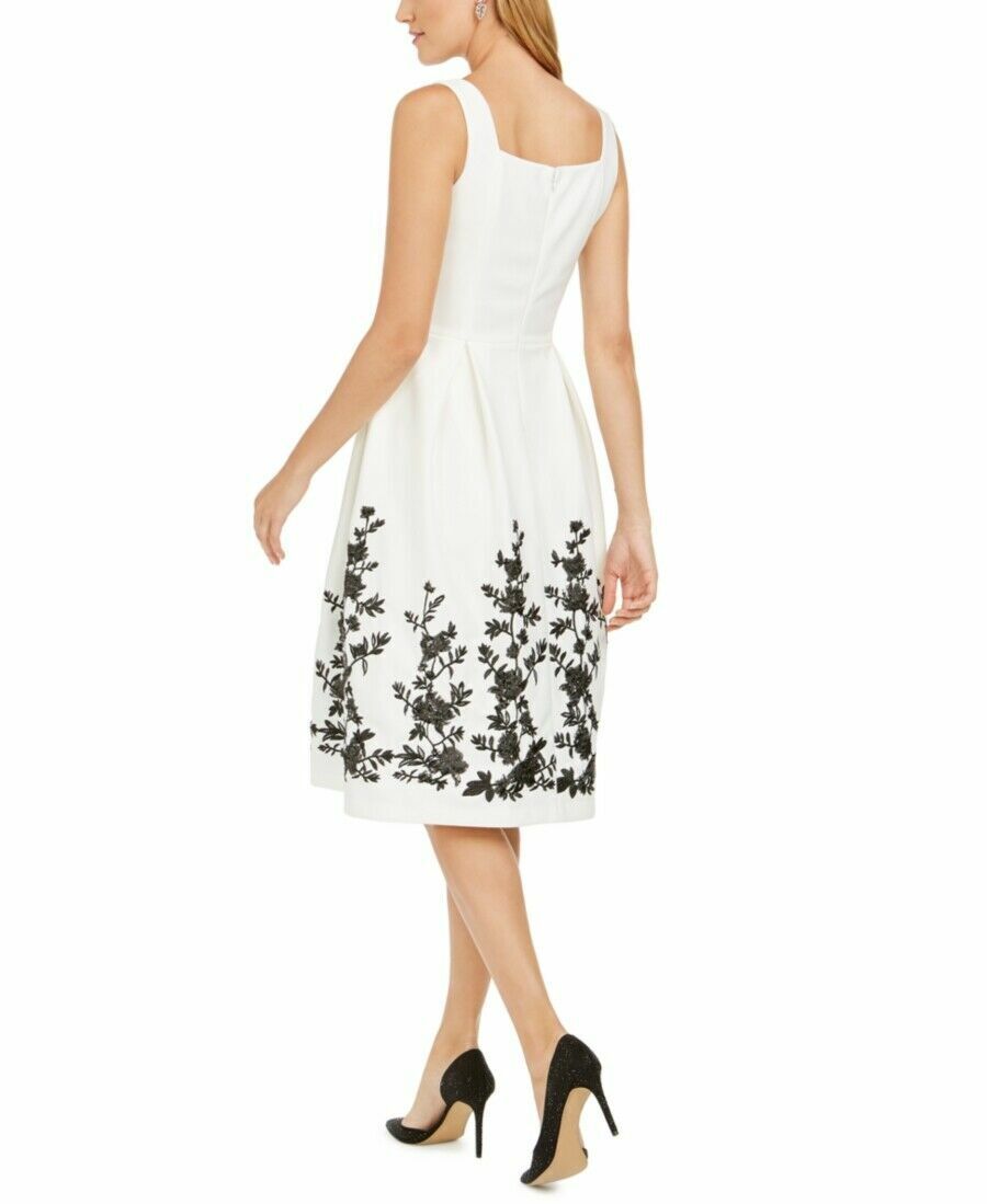 Women's Floral Hem A-line Dress Sleeveless