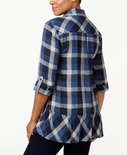 Women's Cotton Plaid Completer Top