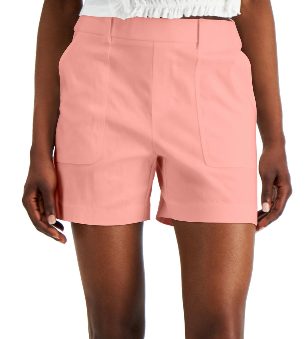 INC International Concepts Women's High Rise Pull-On Shorts First Blush Size 14