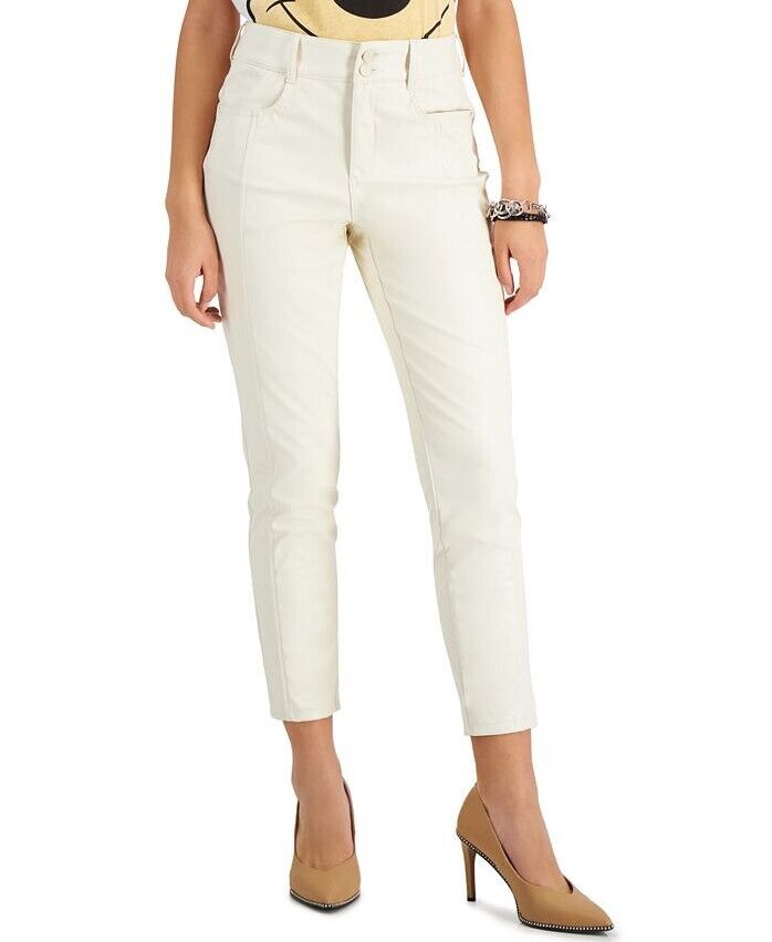 Juniors' High-Rise Skinny Vegan Leather Curvy Pockets