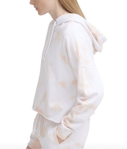 Calvin Klein Jeans Juniors Rubber Logo Tie-Dyed Hoodie Top