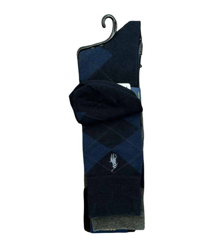 Polo Ralph Lauren Men's Socks Cotton Antimicrobial Custom Fit 3 Pairs