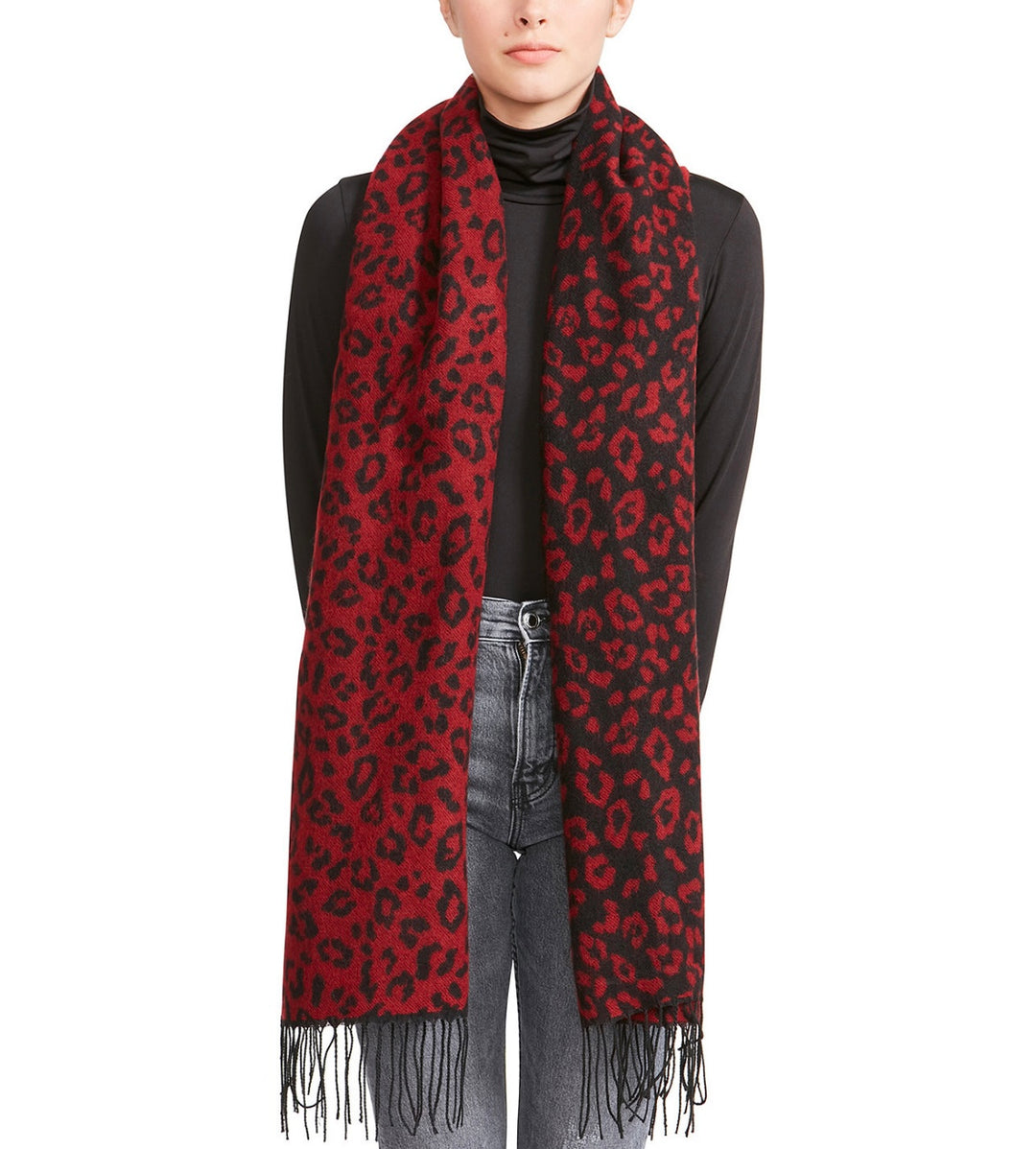 Women's Cozy Blanket Scarf with Fringe Trim