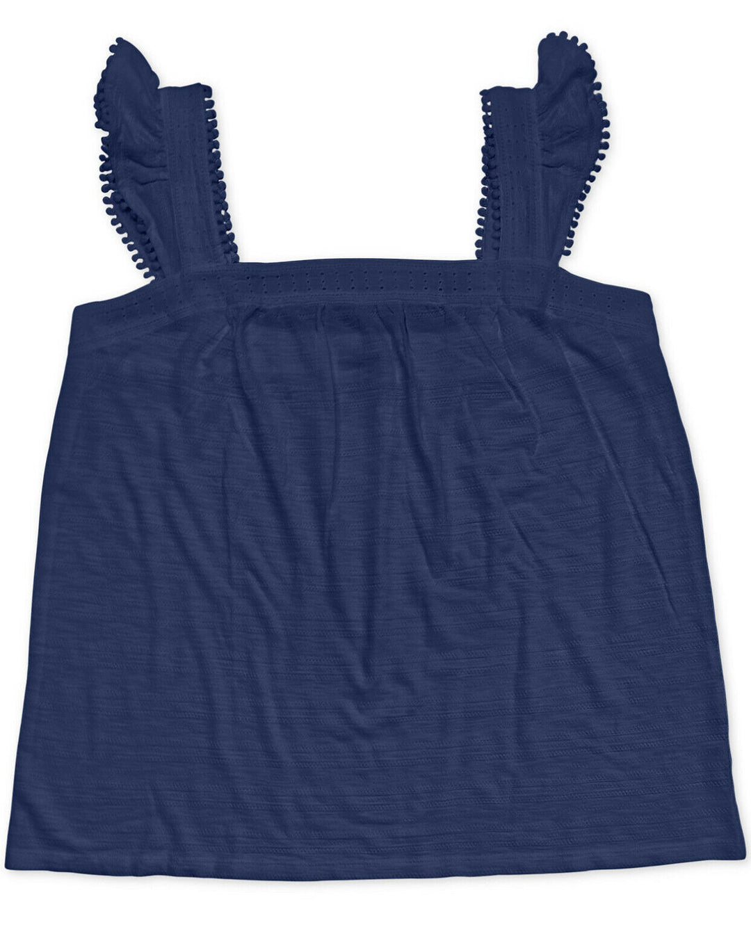 Women's Embroidered Flutter-Strap Tank Top