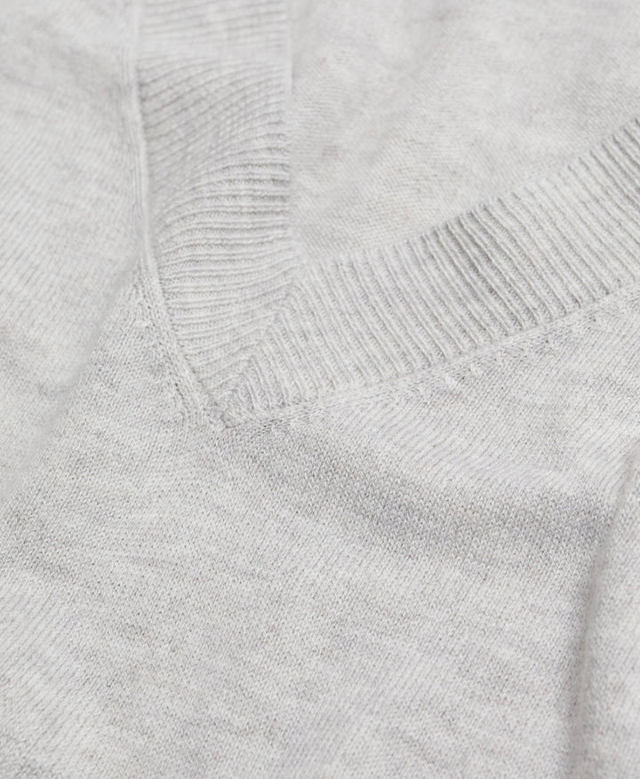 Mango Women's Oversize Knit Sweater Light Heather Gray Size L