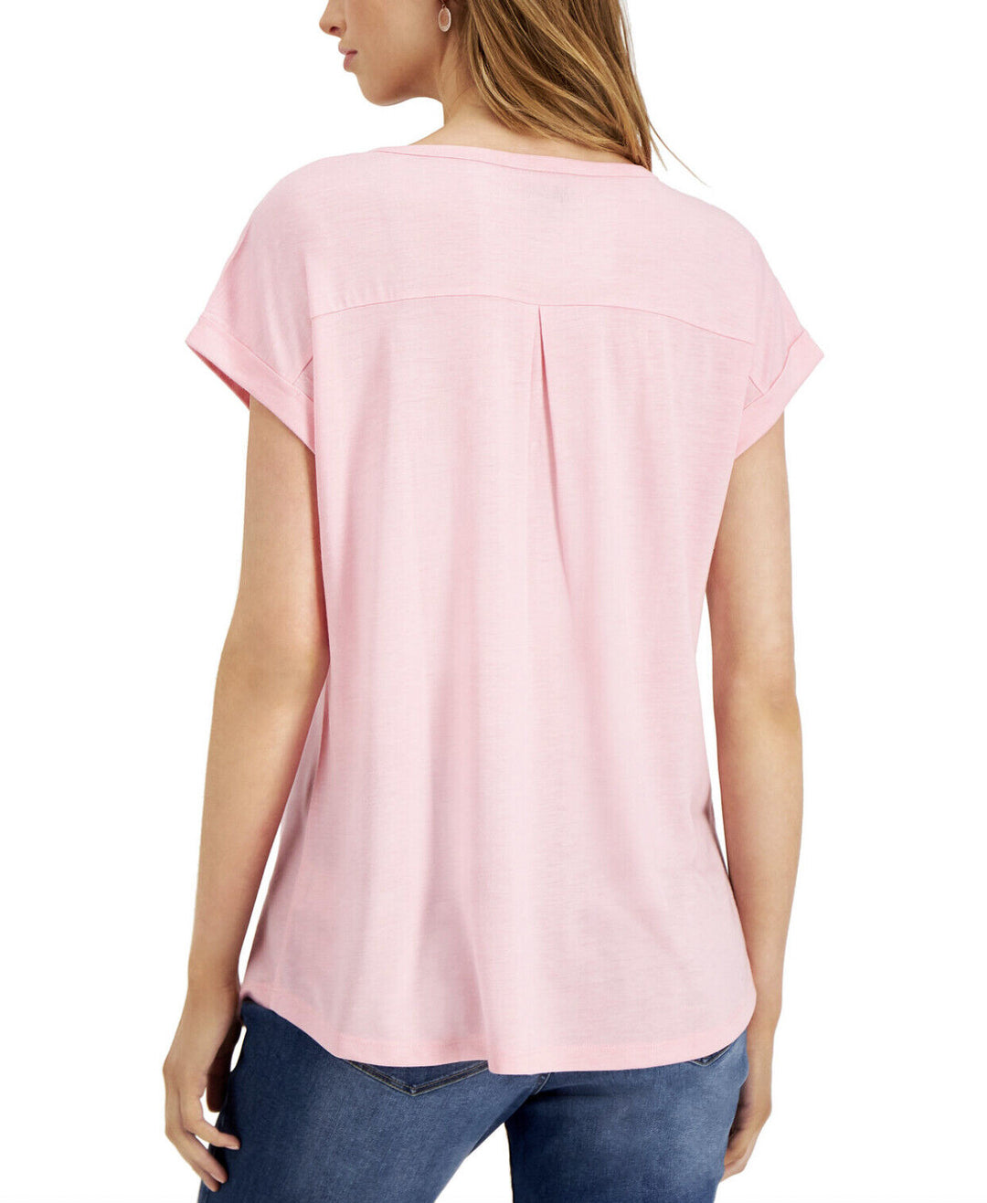 Women's Petite Holiday Graphic Scoop Neck T-Shirt