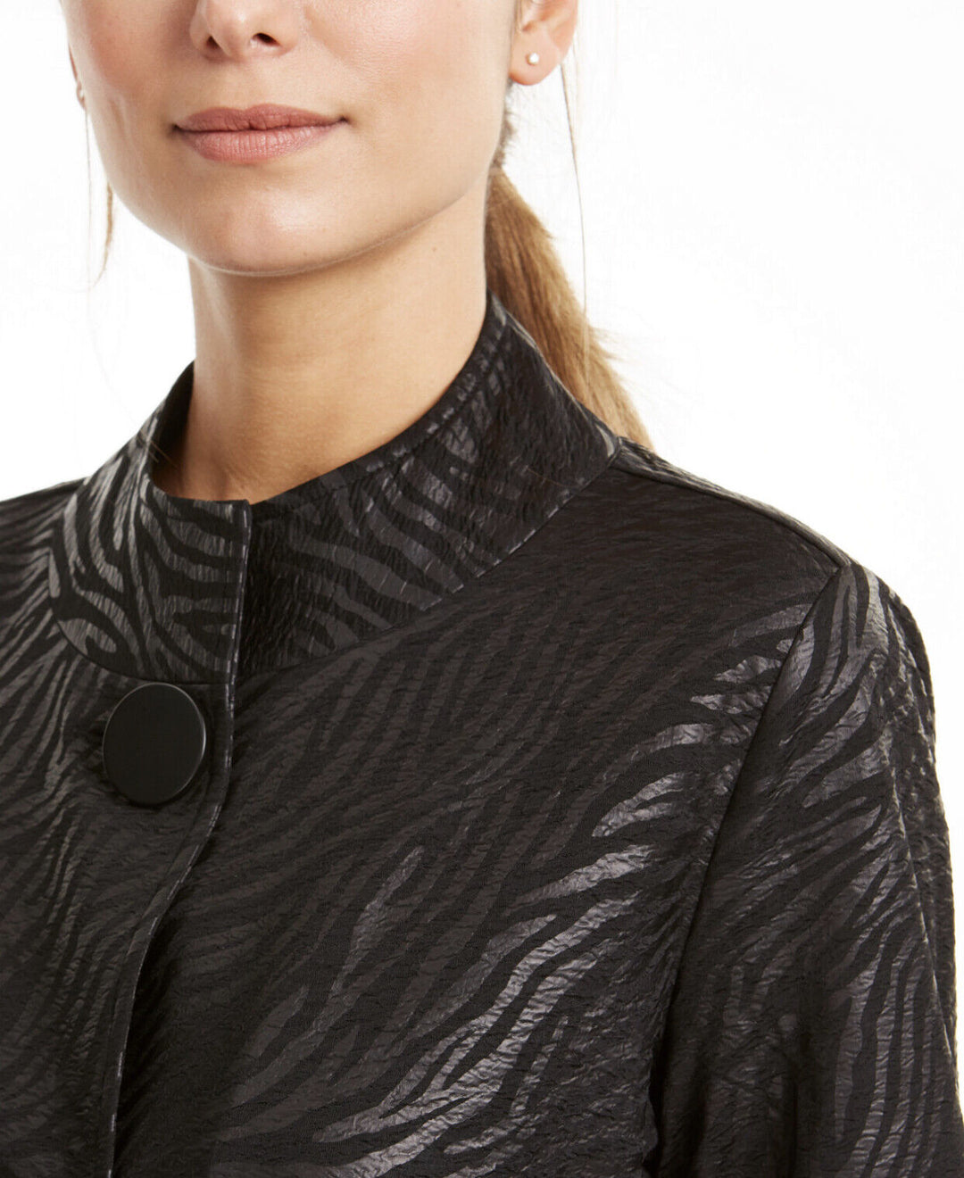 JM Collection Women's Petite Printed 3/4-Sleeve Jacket