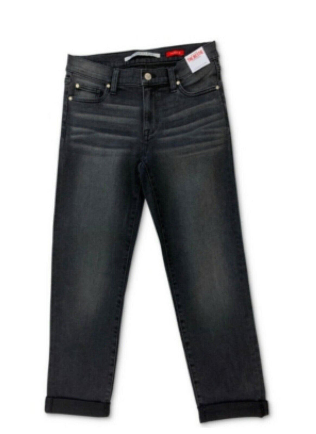 Celebrity Pink Juniors' Roll-Cuff Girlfriend Mid Rise Jeans