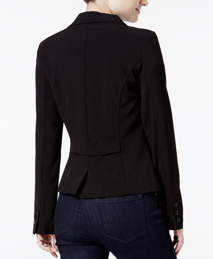 Juniors' Two Button Blazer Notch Collar Lined