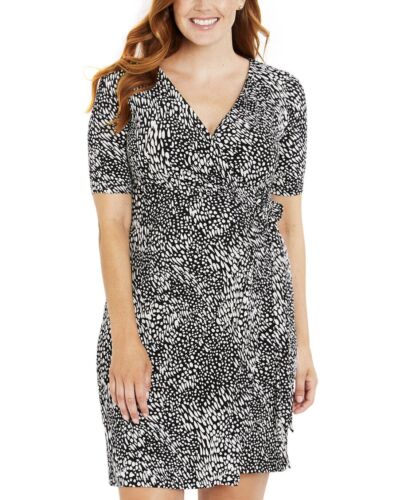 Motherhood Maternity Waist Tie Surplice Maternity Dress