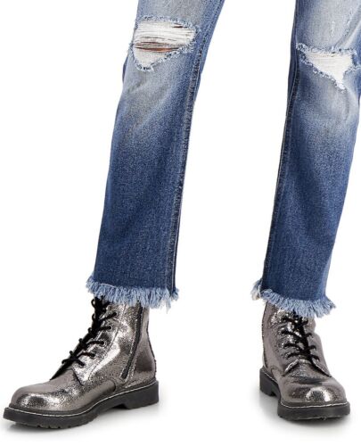 Juniors' Ripped Straight Jeans