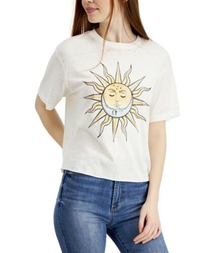 Rebellious One Juniors' Sun Graphic T-Shirt Short Sleeve