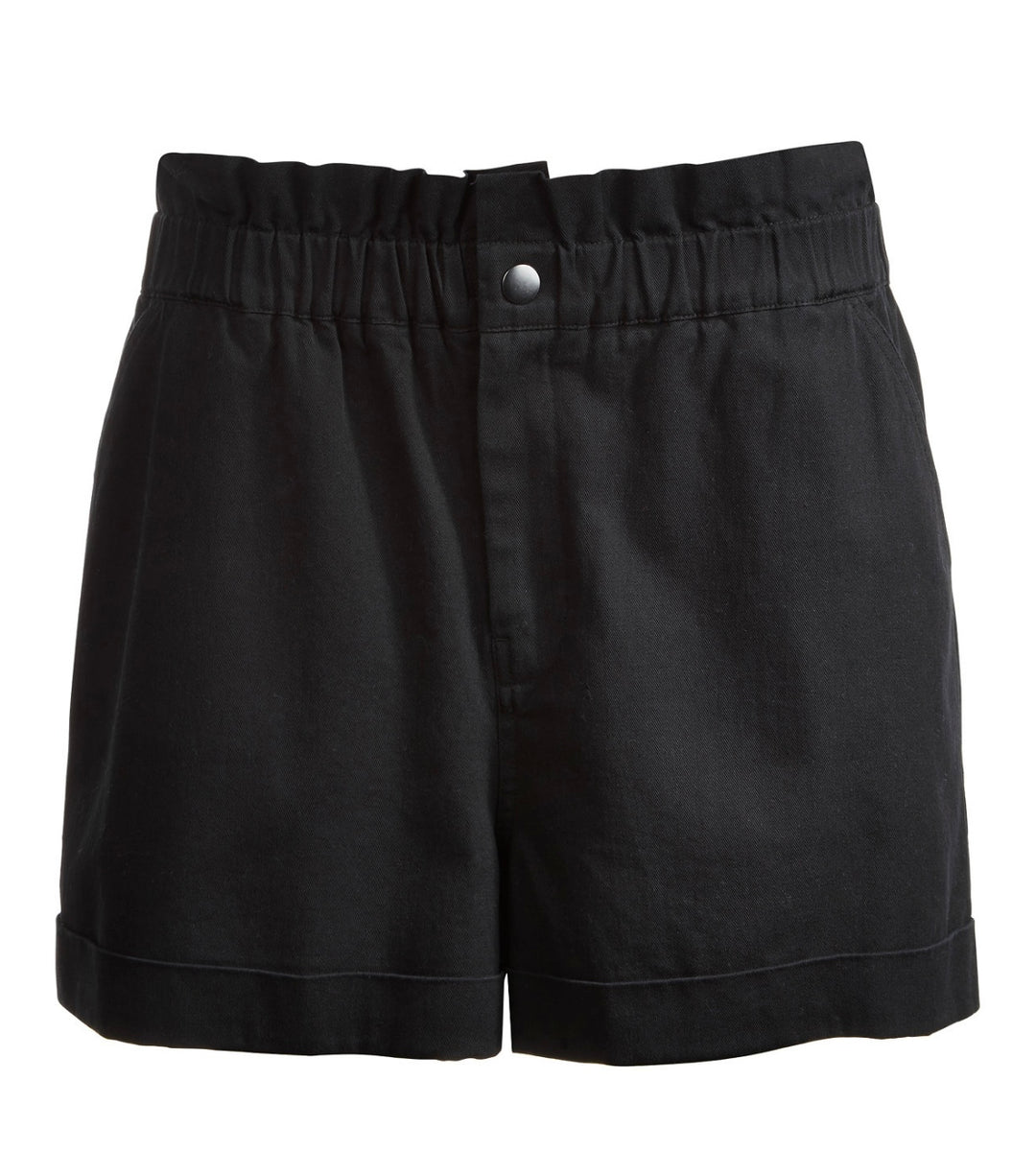 Danielle Bernstein Women's Paperbag Waist Shorts Black