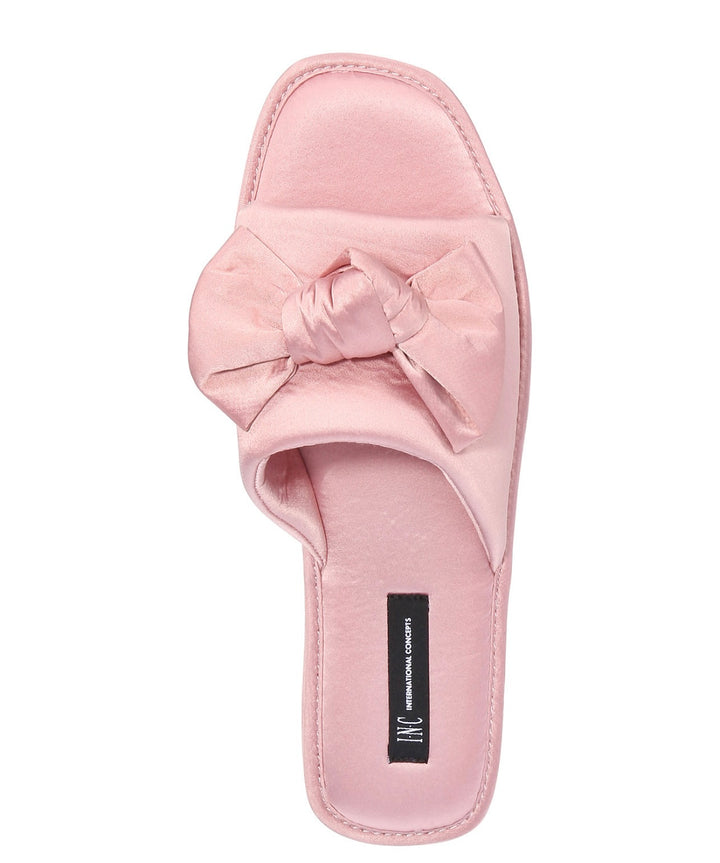 Inc International Concepts Women's Satin-Bow Slide Slippers Foxglove