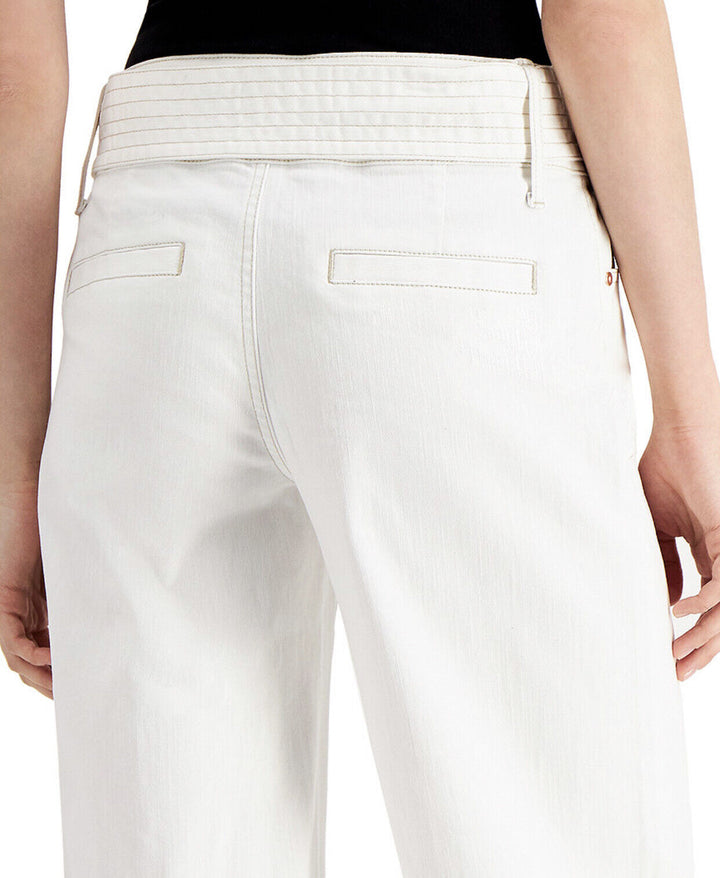 Women's Tie-Waist Culotte Cropped Pants